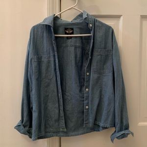Vintage Denim Dockers Button Up Long Sleeve Shirt